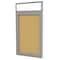Ghent Enclosed Bulletin Board, 1 Door, Cork, Ill Hdlnr Frm, 3 ft H x 2 ft W, Natural PAKL2 - alternate 1